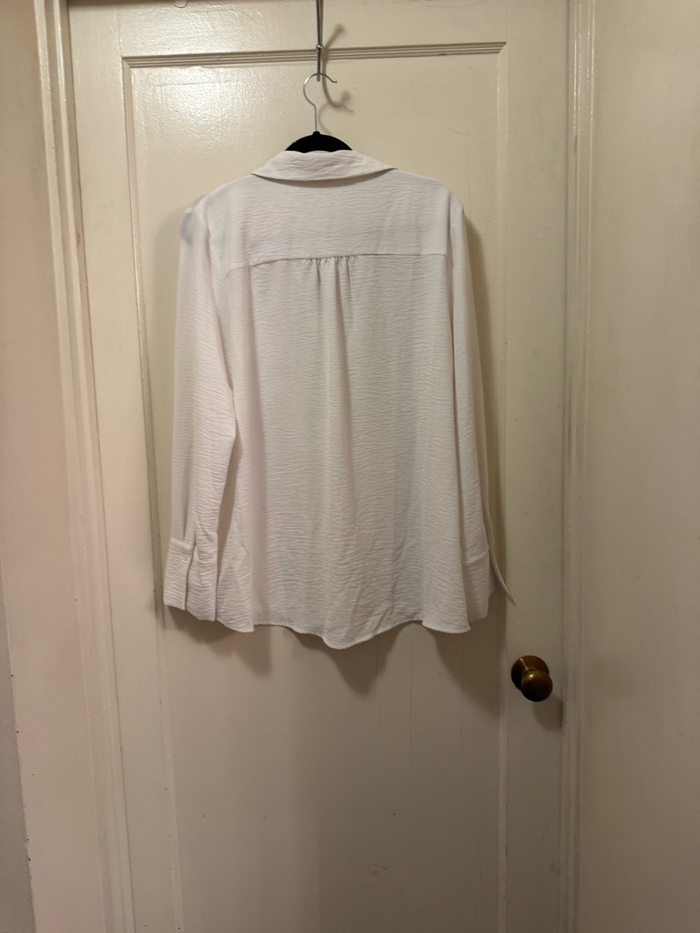 Pleione White Long-Sleeve Button-Down Shirt